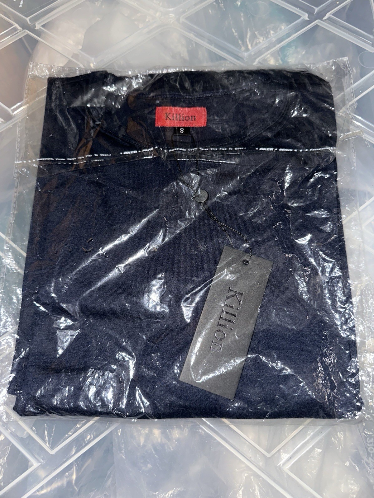 Killion Standard Issue Raw Cut Navy Blue Crew Neck Short Sleeve Tee Size S