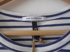 10 DAYS Humans – Long Sleeve Striped Cotton T-Shirt Blue White S/M = 44/46