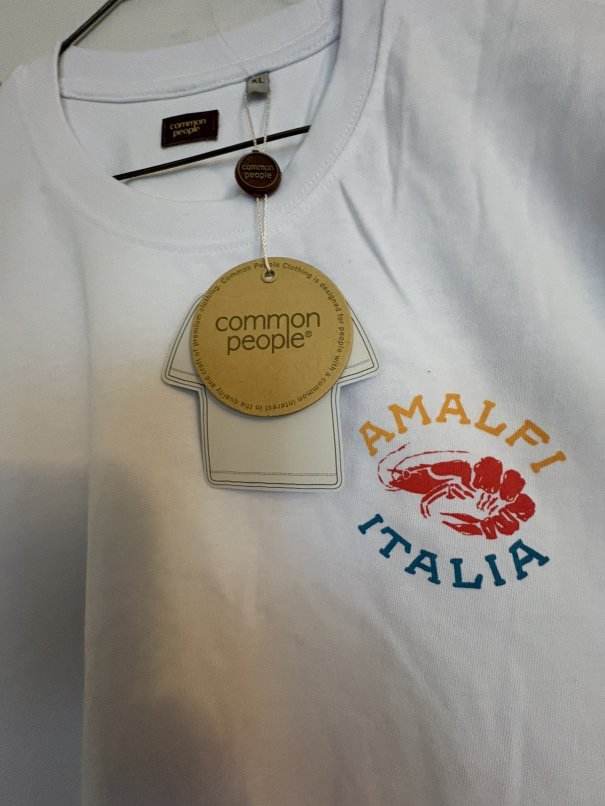 NWT Common People Mens XL White Heavyweight Graphic T Shirt . Amalfi Italia gallery