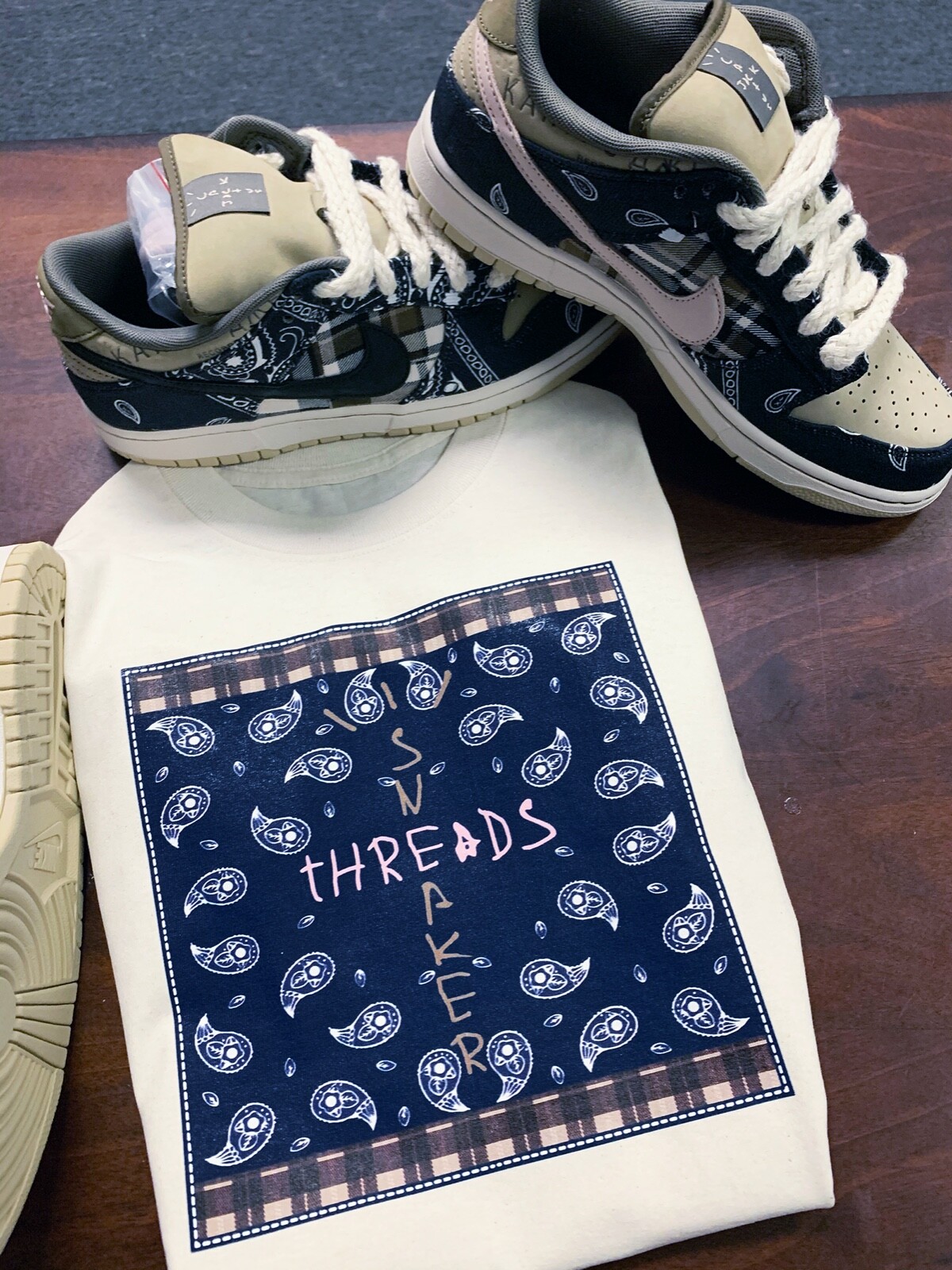 Shirt To Match Travis Scott SB Dunk Shoes - Scribble Paisley Shirt gallery