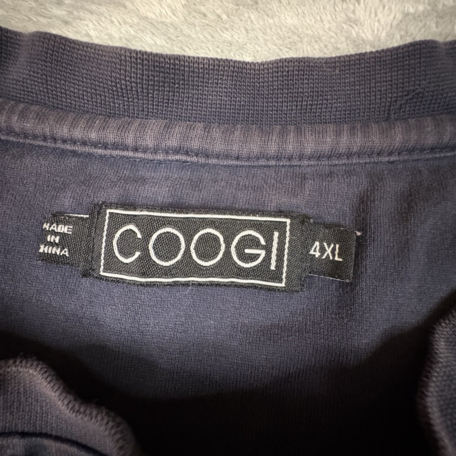 Coogi Men's 4XL Navy Graphic SS T Shirt Embroidered Logo Big Tall Cotton gallery