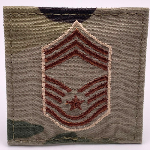 Air Force 3 Color OCP Rank with hook – Chief Master Sergeant (CMSgt/E9) – 2 pack