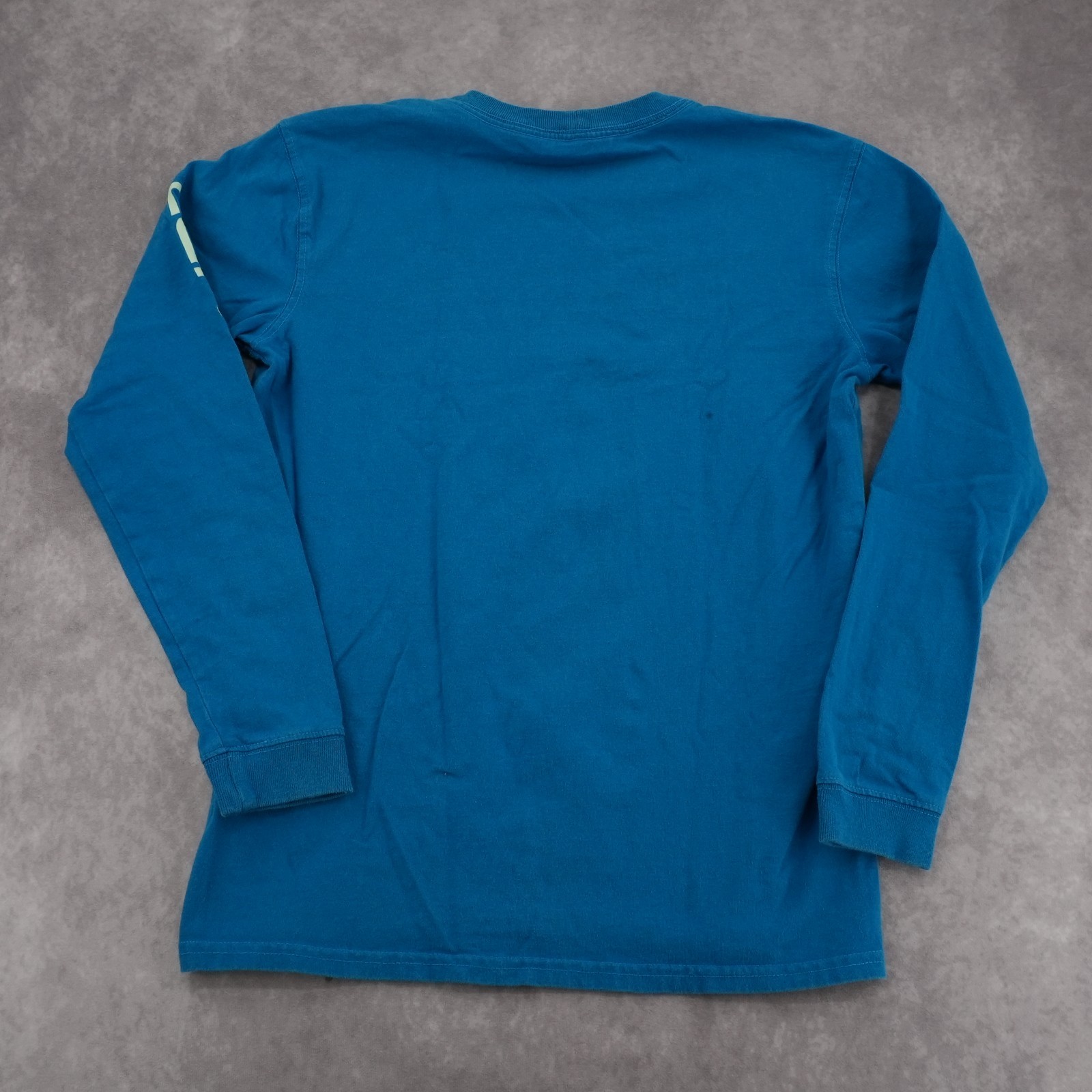 Carhartt Loose Fit Heavyweight Long Sleeve Logo Graphic Tee Atomic Blue Size XS gallery