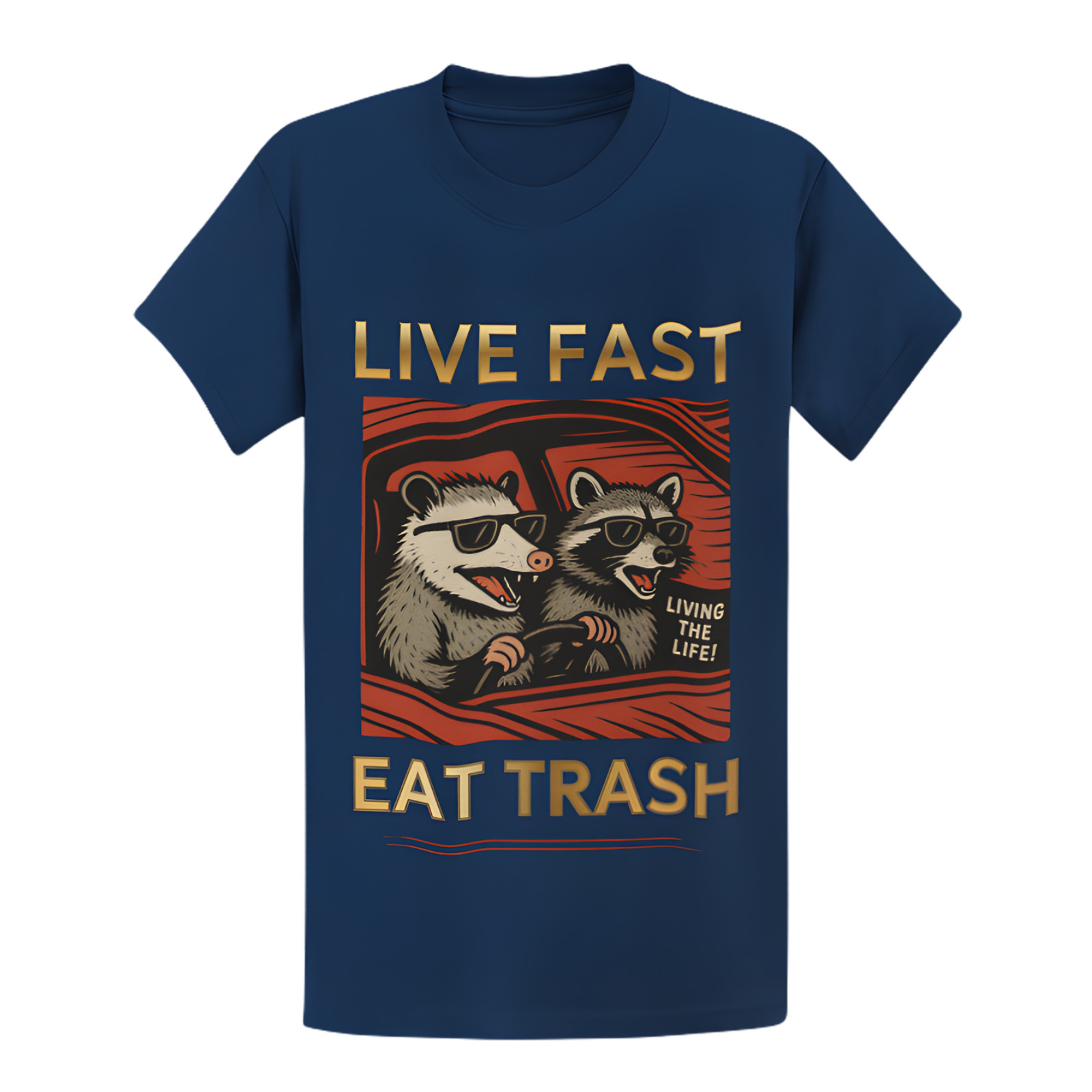 Live Fast Eat Trash Raccoon T-Shirt - Funny Meme Trash Panda Gift Tee gallery