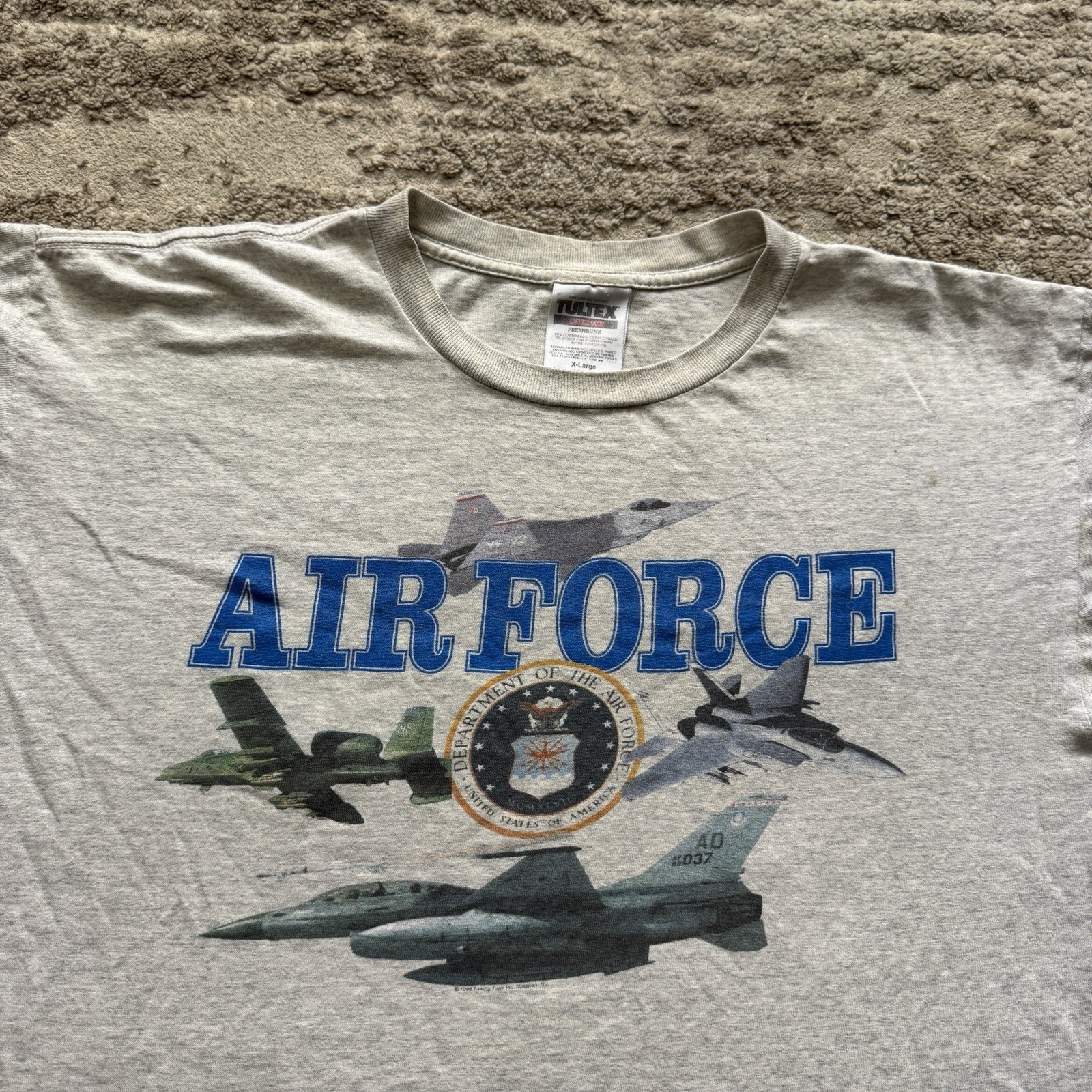 Vintage 90s Tultex United States Air Force Tee Men’s XL Military USAF Jets USA gallery