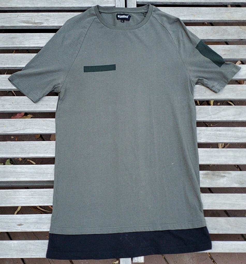 Kubban longline tall tshirt military olive green black xs xtra small