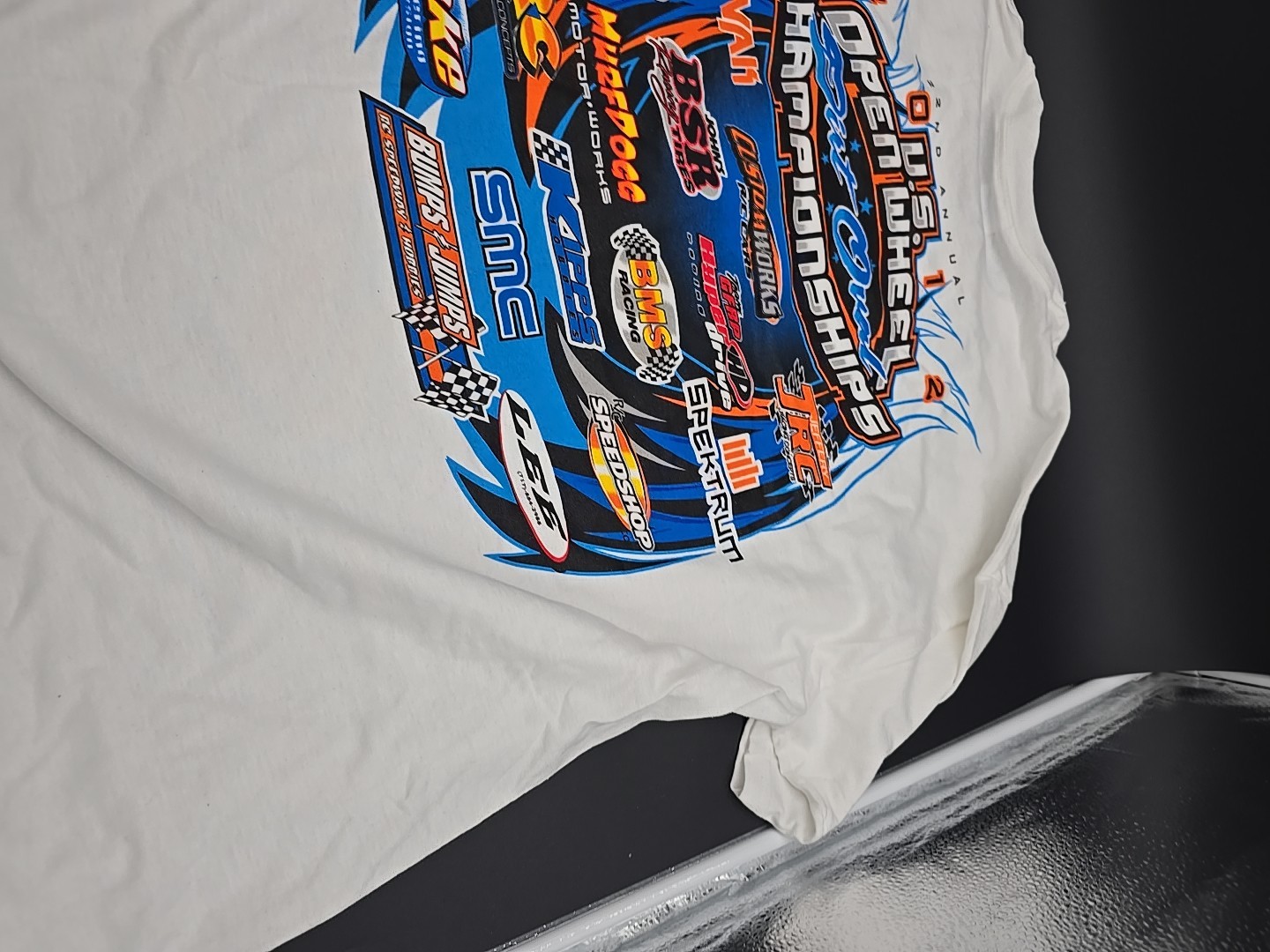 Custom Works 2012 US Open Wheel XL New T SHIRT Dirt Oval Gfrp Bms Bsr Rc Car gallery