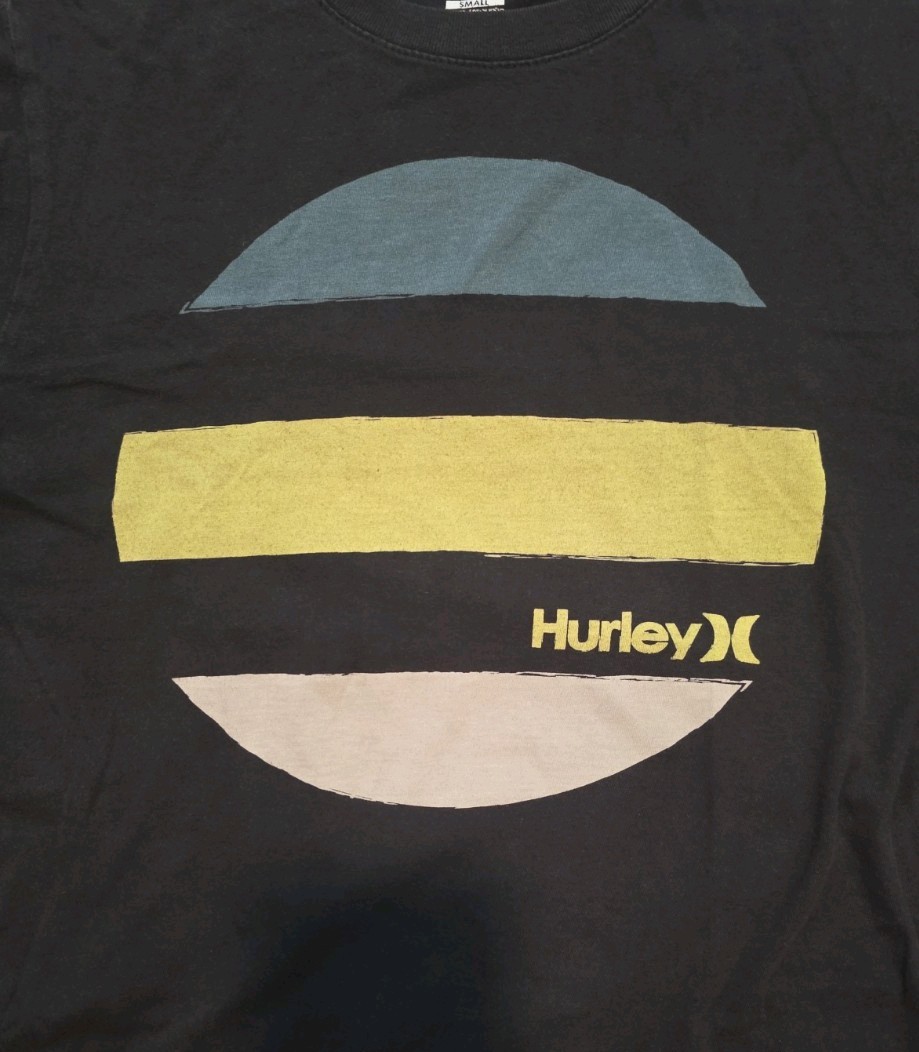 Hurley Circle Pattern Short Sleeve T-Shirt, Black, Size Small gallery