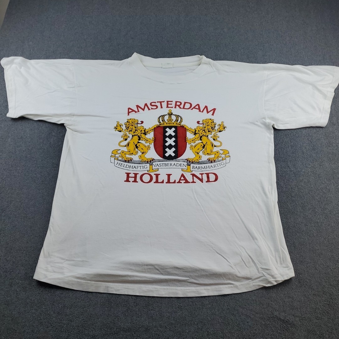 Vintage Amsterdam Holland T Shirt Mens White Size See Measurement