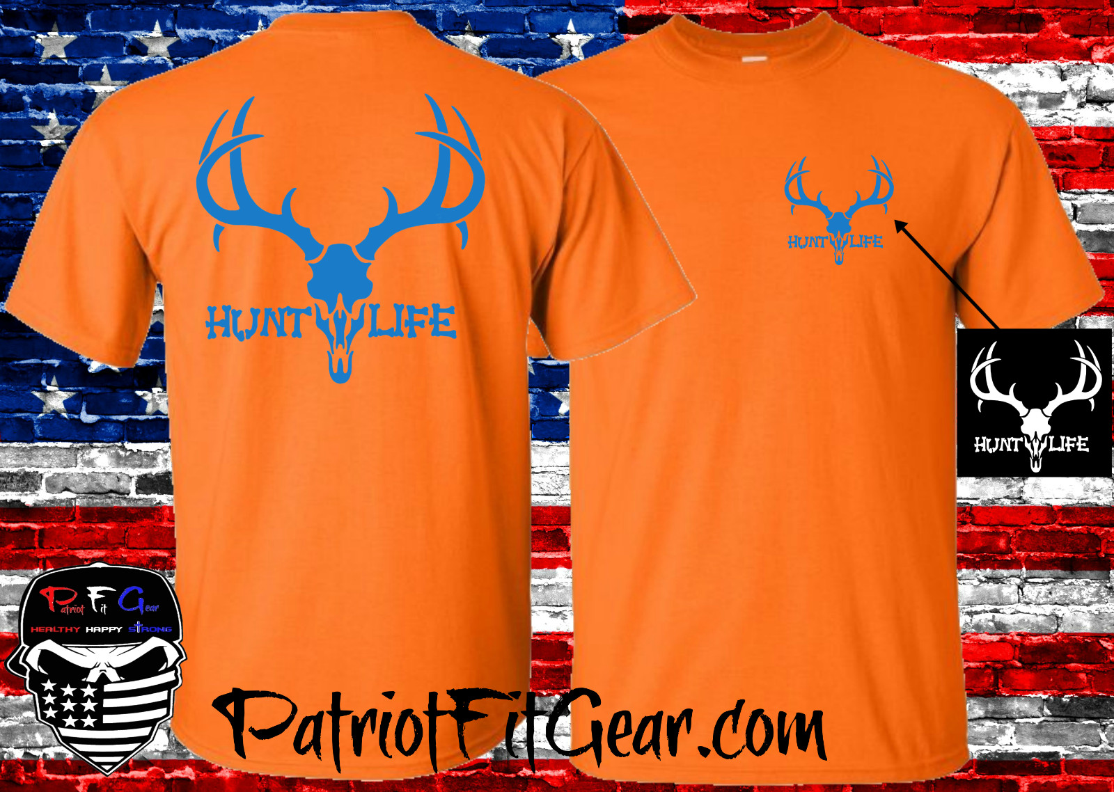 t-shirt,Hunt Life,Deer Hunting,Bow Hunting,Buck Skull,Whitetail,Rack Em Up,Deer gallery