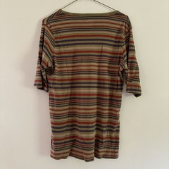 Duluth Trading Co Striped Crew Neck Short Sleeve Cotton T-Shirt Size L
