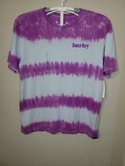 *1/2 OFF* NWT Hurley Mens Medium Tie Dye Everyday Washed Purple Shirt M134