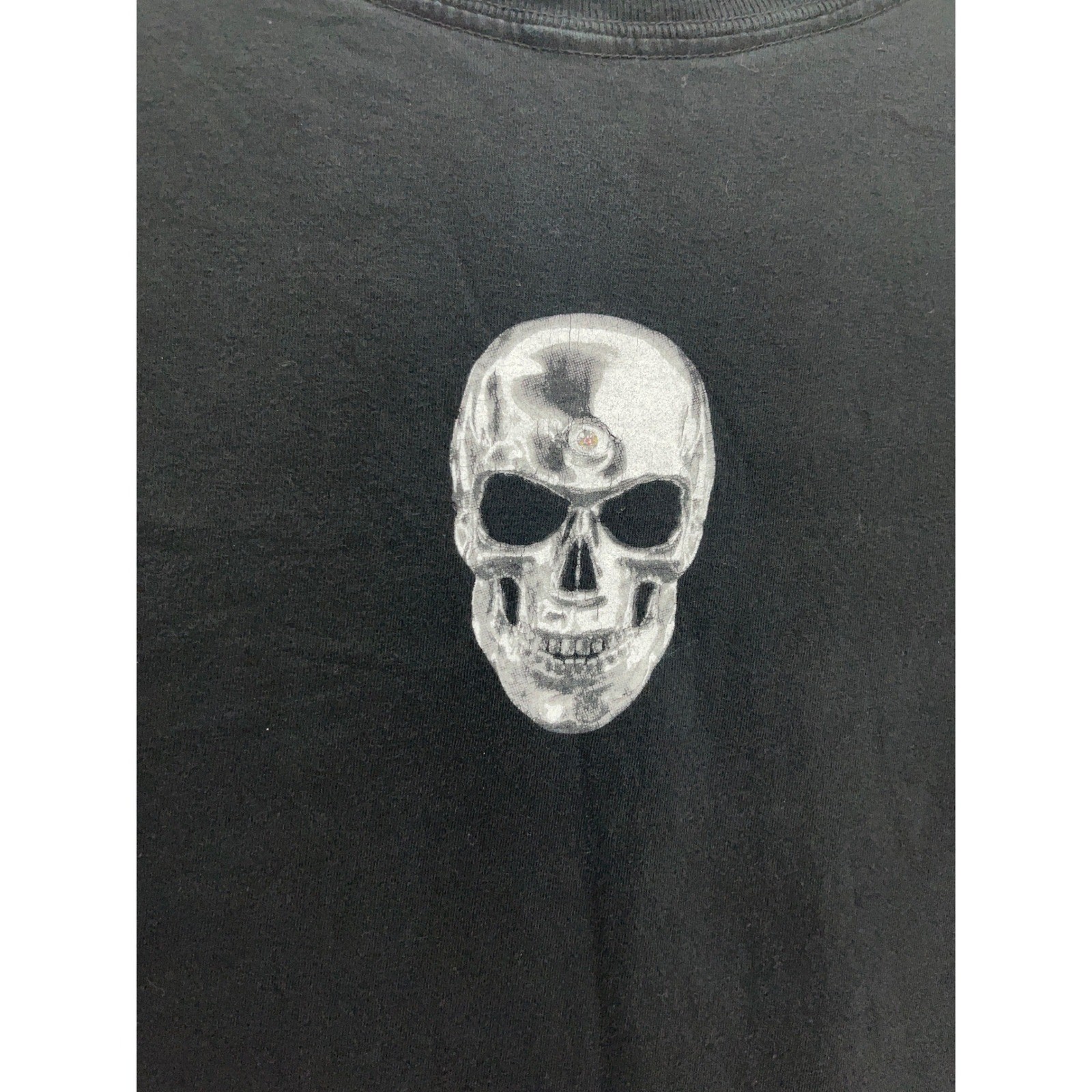 WWE Authentic Bad Bunny Black Graphic T-Shirt Large Royal Rumble Skull Merch gallery