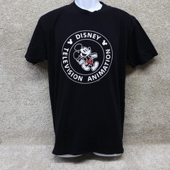Disney Television Animation Mickey Mouse T Shirt L Black (see photo for flaw)