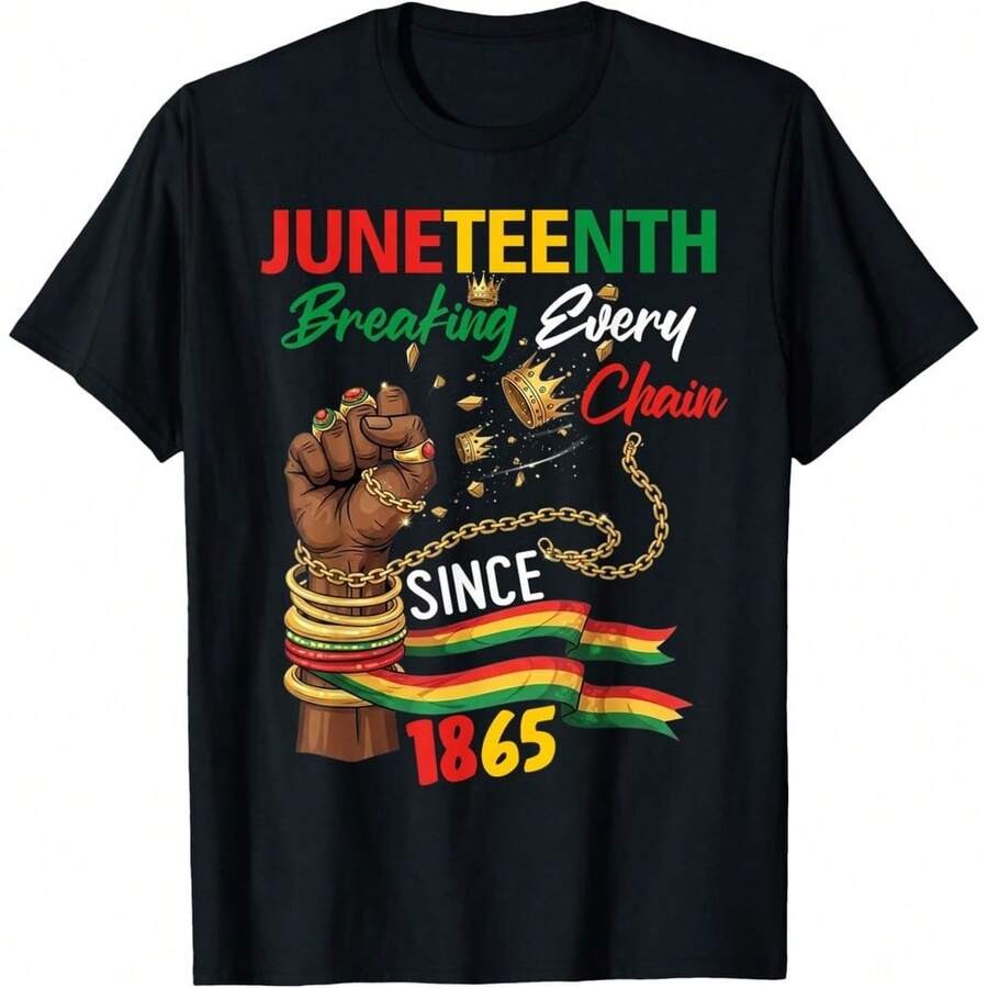 Juneteenth Shirts Women Men Breaking Every Chain Since 1865 T-Shirt gallery