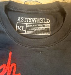 Travis Scott Shirt Medium Black Wish You Were Here 2018 Y2K Rapper Astroworld