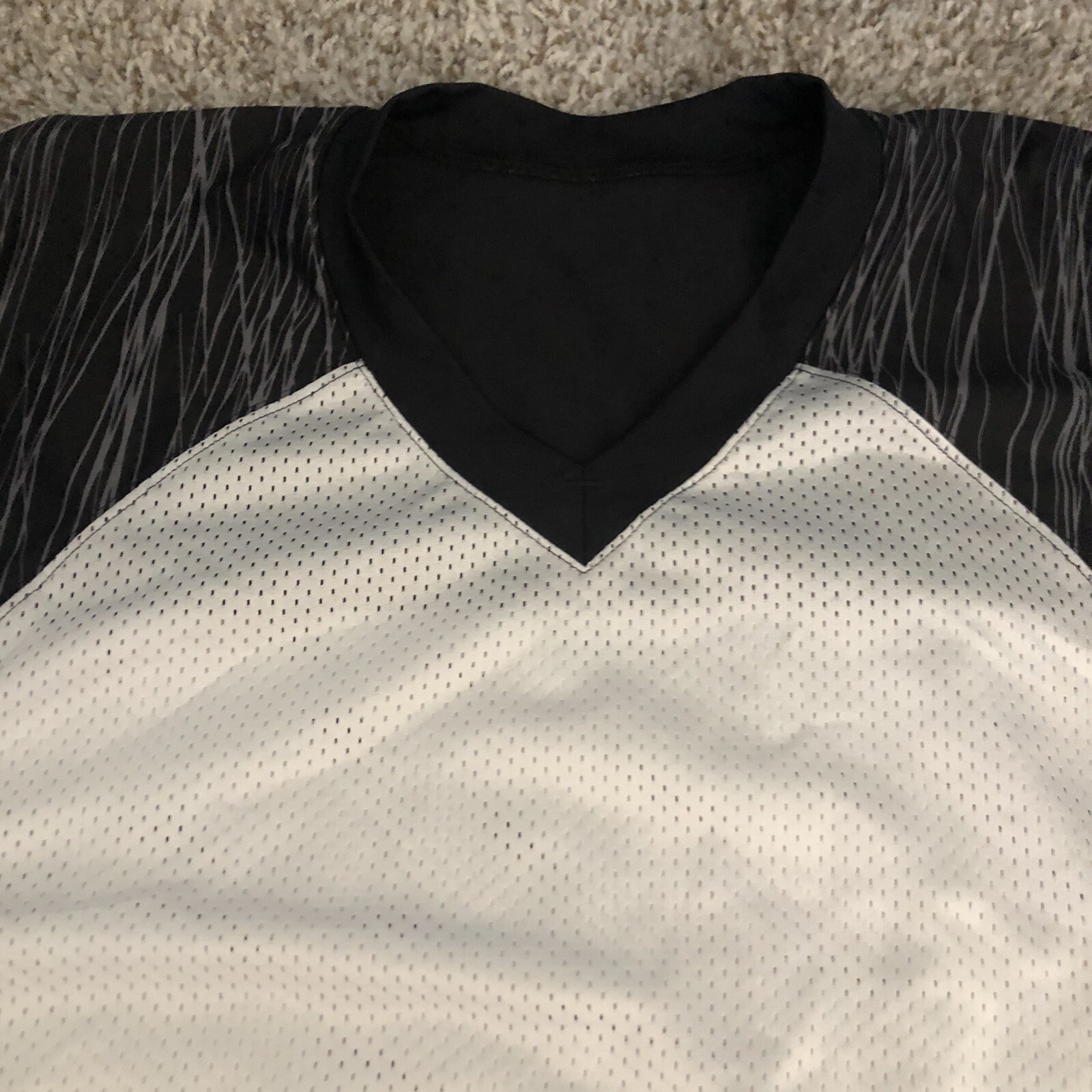Augusta Sportswear Half-Elastic Cuff Slant Football Jersey Size Large V Neck gallery