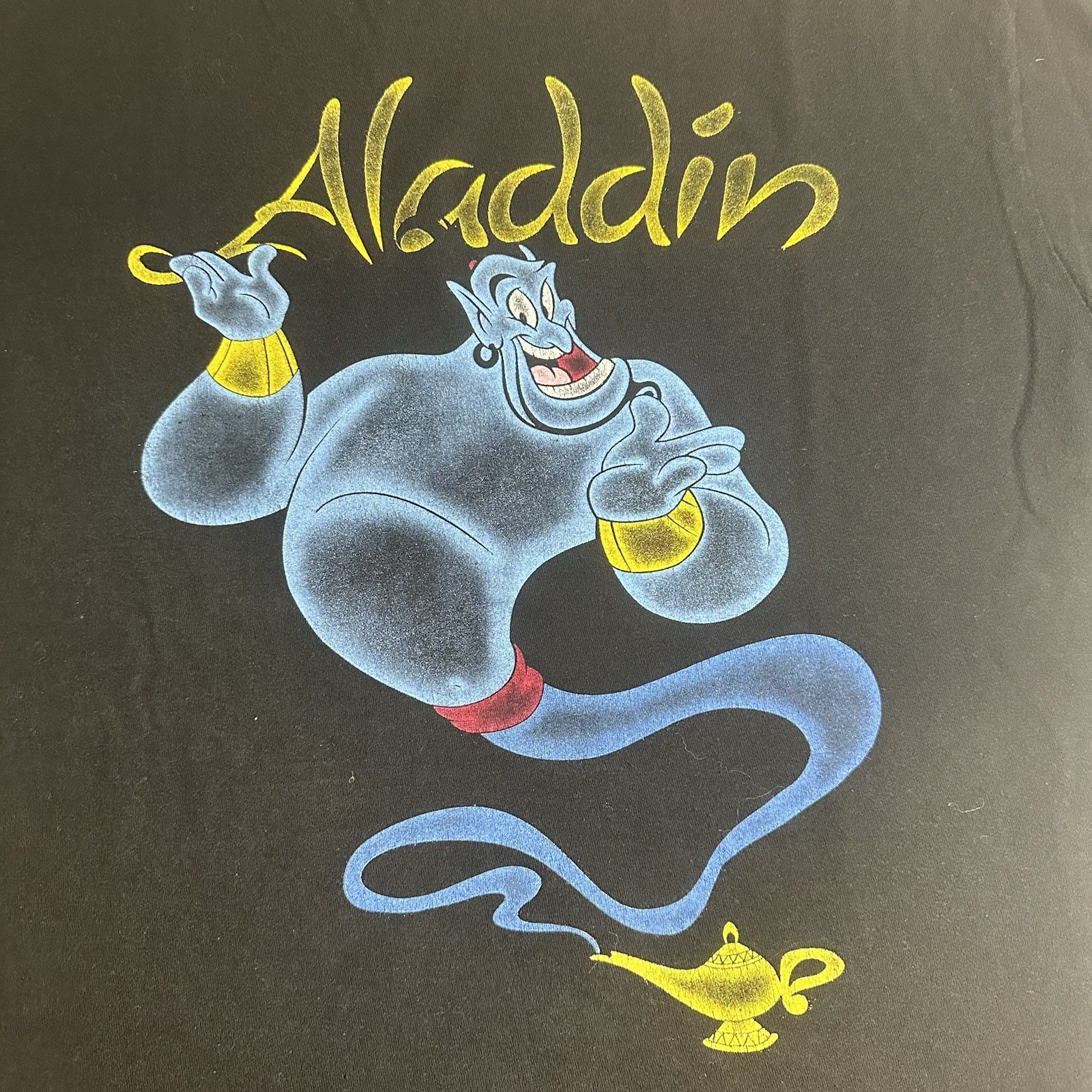Disney Aladdin T-Shirt Black Adult L Short Sleeve Crew Graphic Tee 100 Cotton gallery