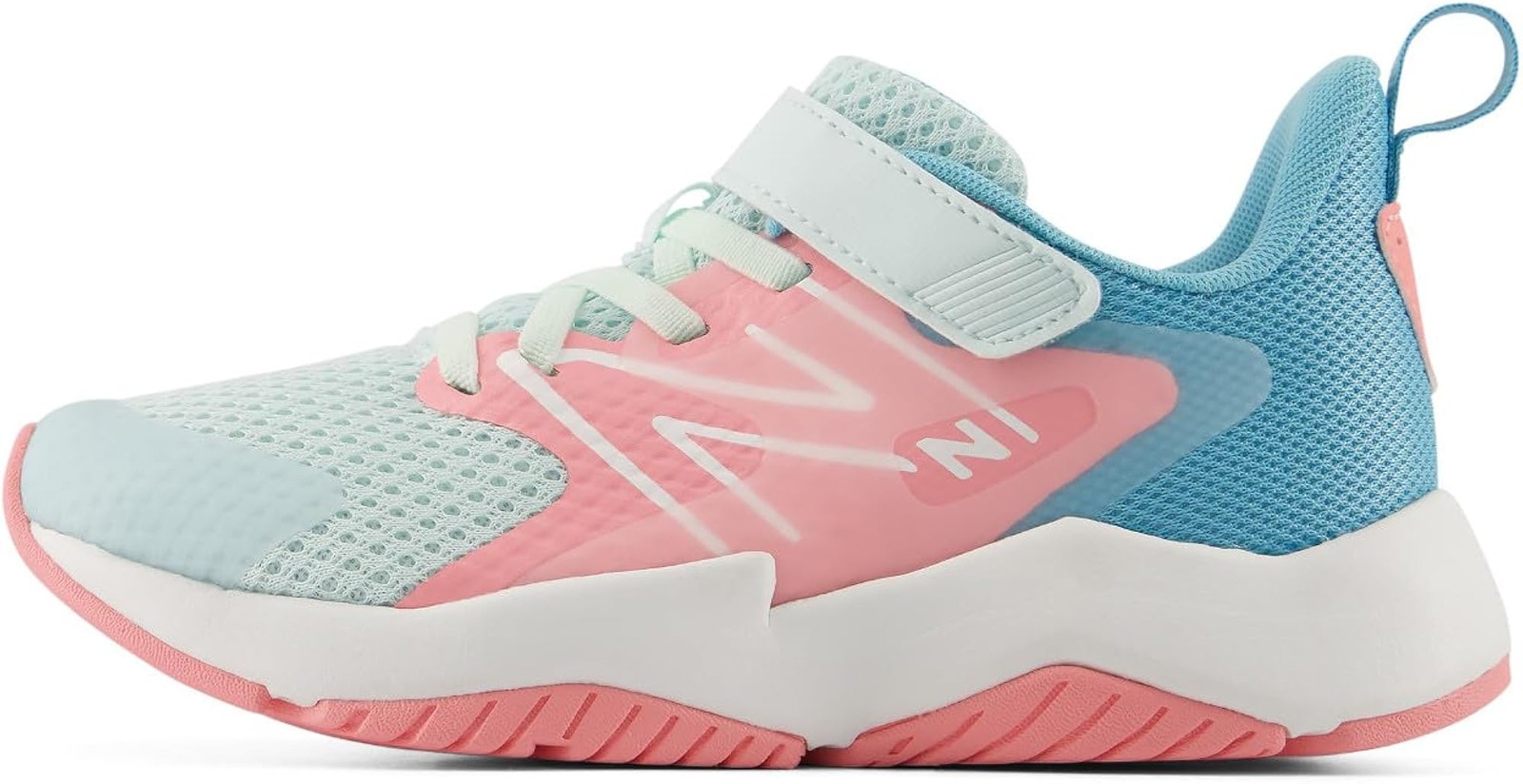 New Balance Kids Rave Run V2 Bungee - Glint Blue/Double Bubble - 13.5 Wide Littl gallery