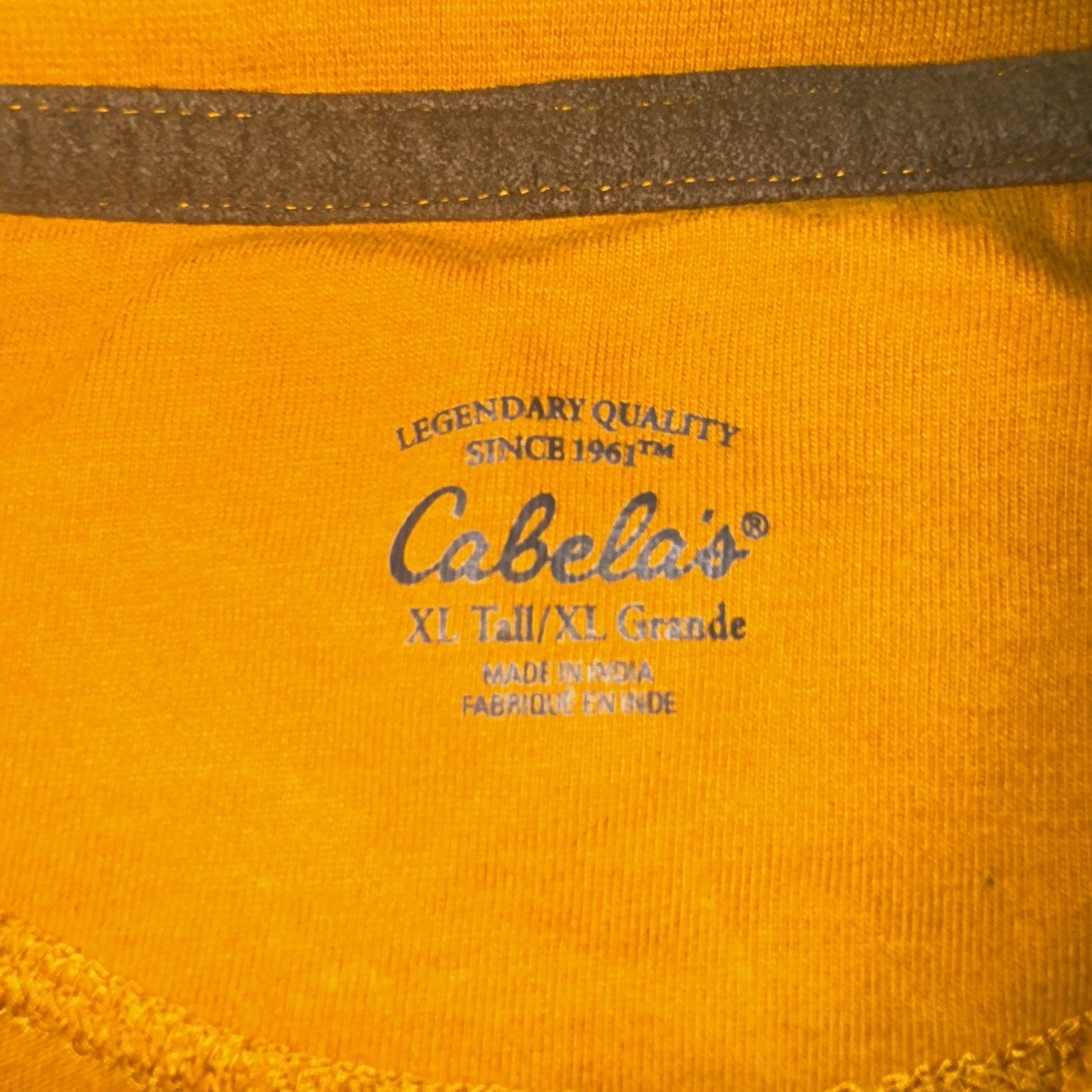 Cabela's Shirt Henley Long Sleeve Mens XL Burnt Orange Outdoors Camping Hunting gallery