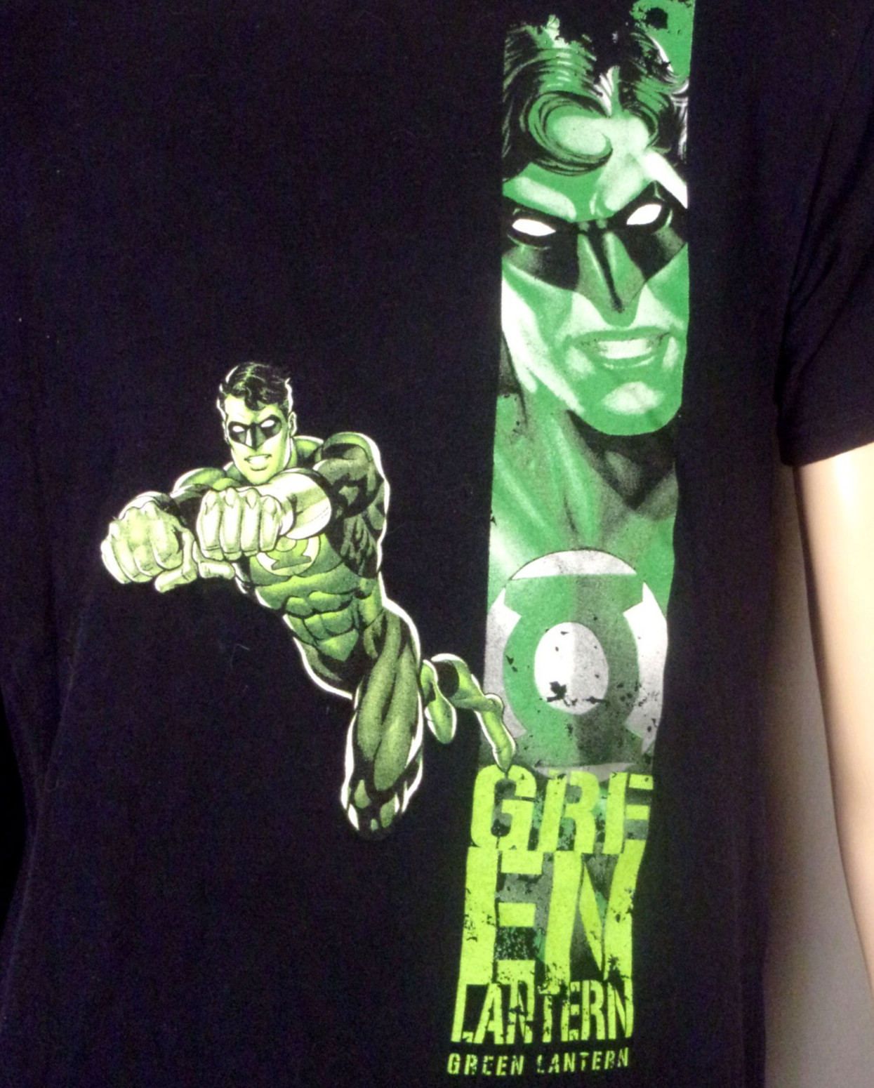 vintage 90s 00s Y2K rare Six Flags DC Comics Green Lantern T-Shirt Superhero S