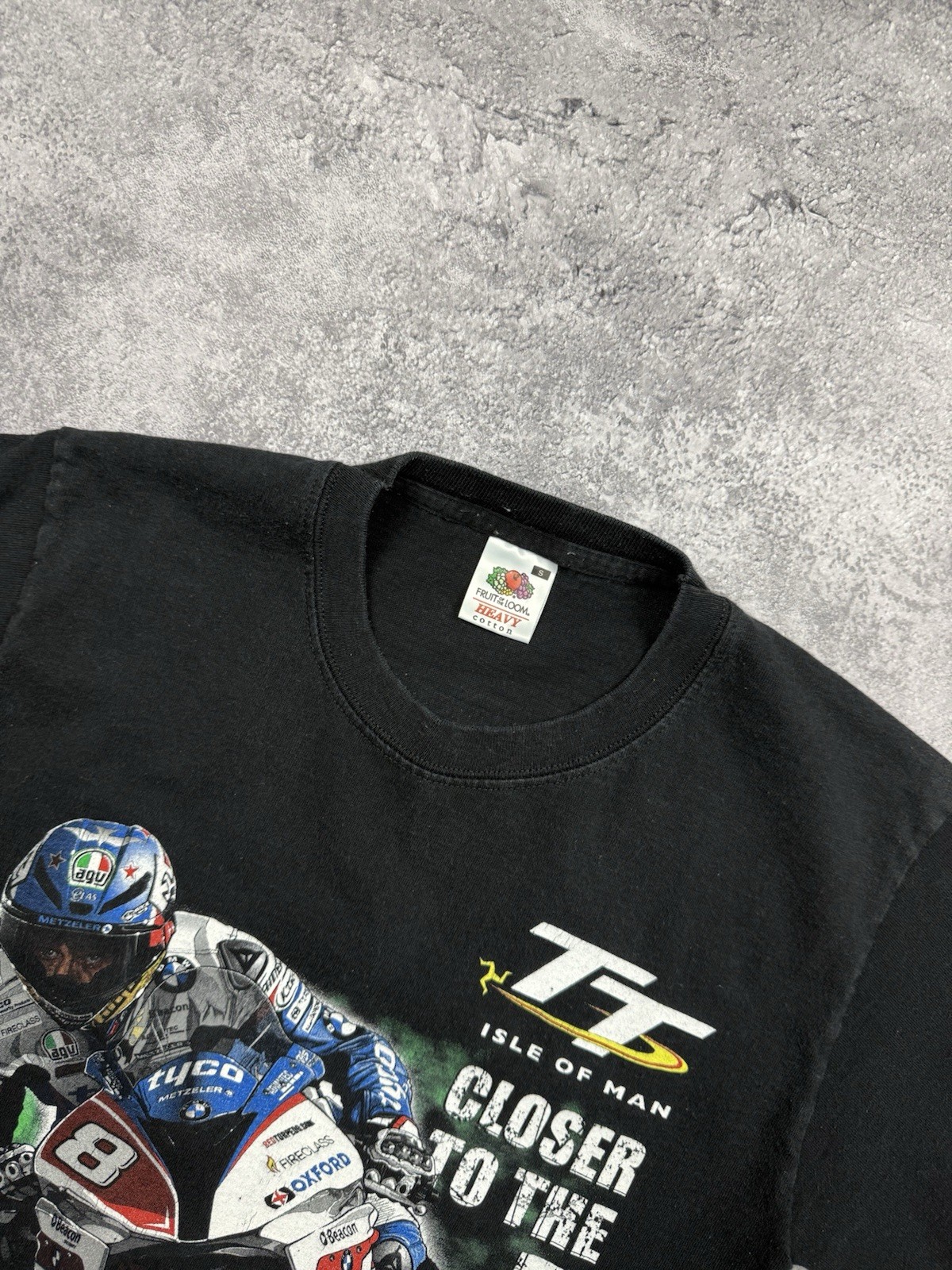 Vintage Isle Of Man TT Races Motorbike Racing Road Black T-Shirt Tee 90s gallery