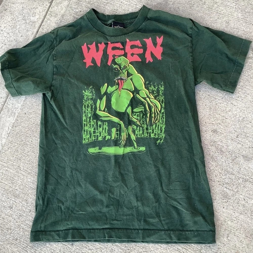90s Ween Justin Hampton Tee Shirt Forest Green T-shirt Classic style S-5XL gallery