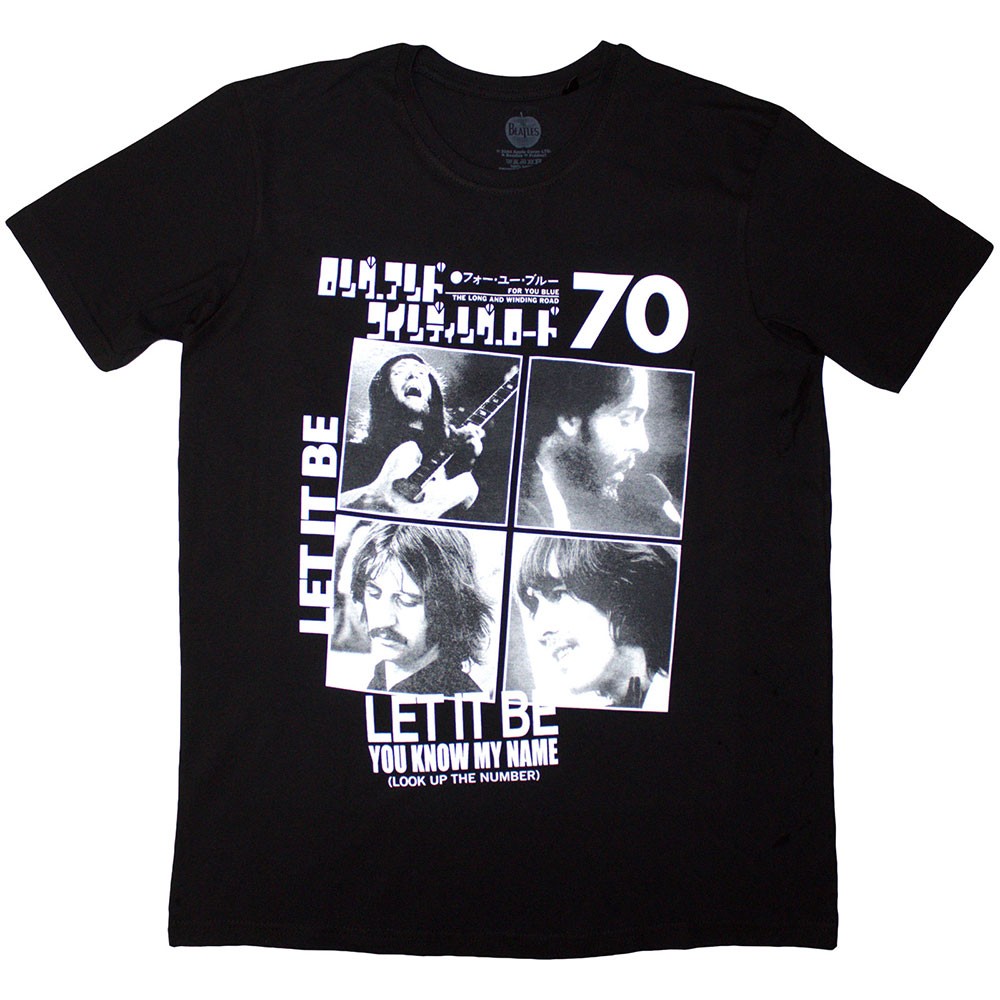 The Beatles 1970 T-Shirt Black New
