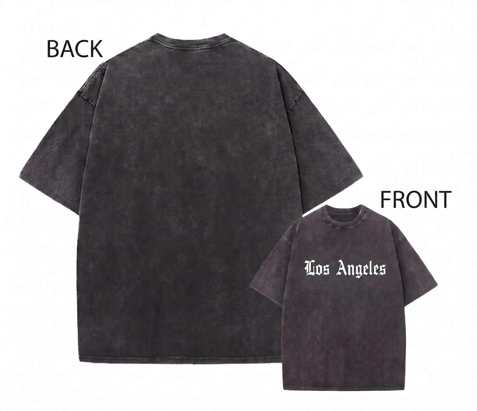 Vintage Wash Los Angeles Graphic Tee Oversized Hip Hop Streetwear T-Shirt Men gallery