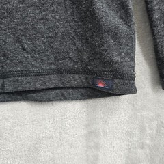 FAHERTY Cloud Cotton Men Medium Charcoal Gray Long Sleeve Henley Shirt