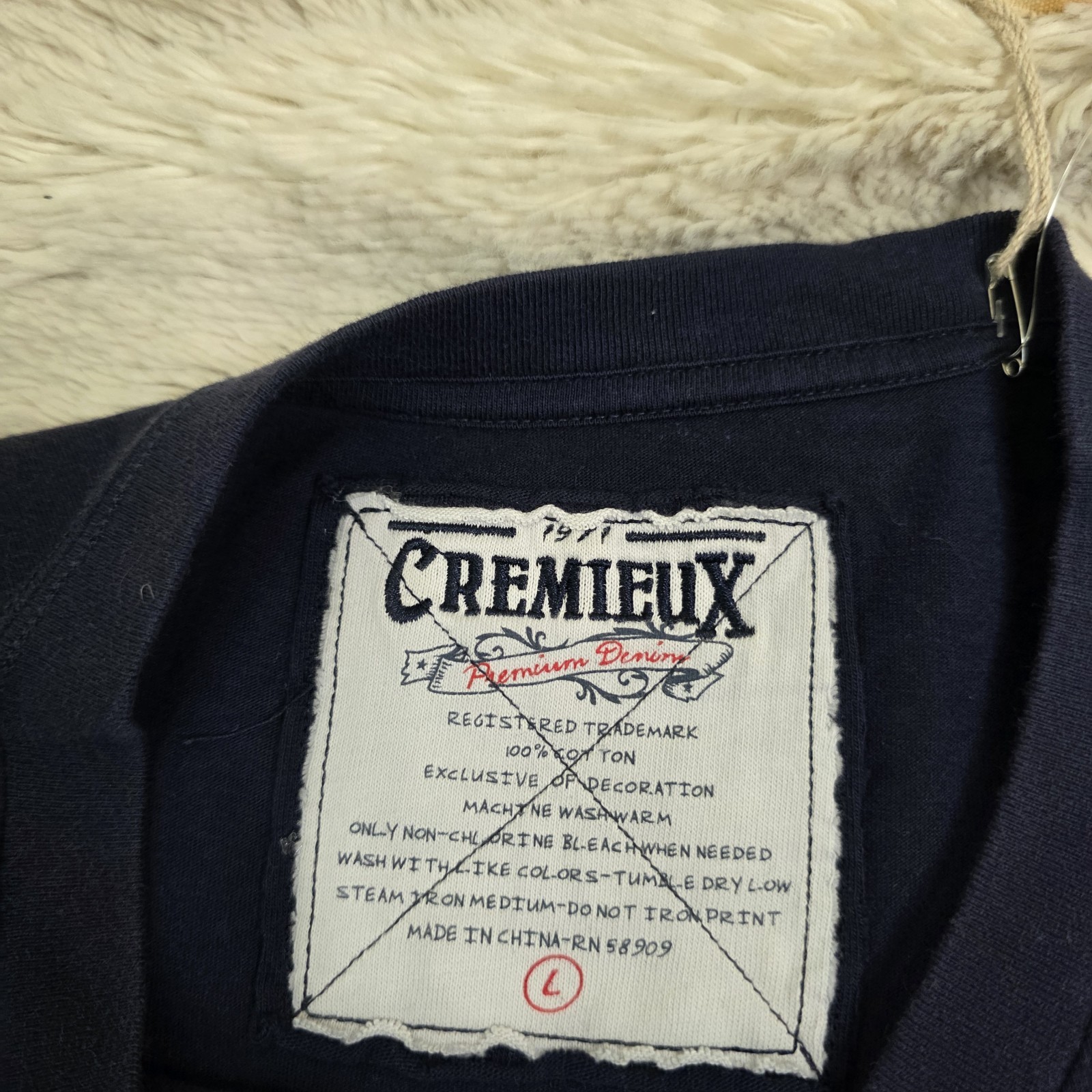 Cremieux Shirt Mens Navy Blue Size Large V Neck Short Sleeve gallery