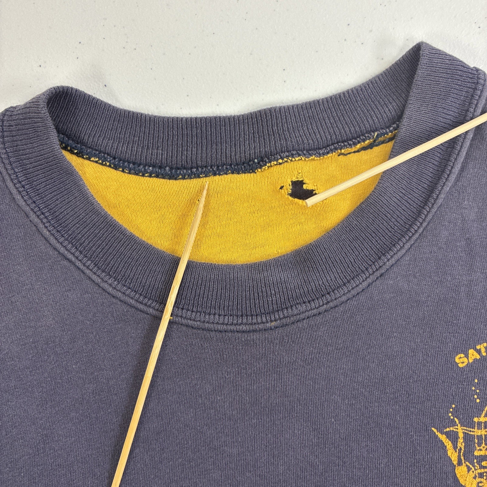 Vintage Saturation Diver NEDU Engineer Double Face Russell Athletic T-Shirt XL gallery
