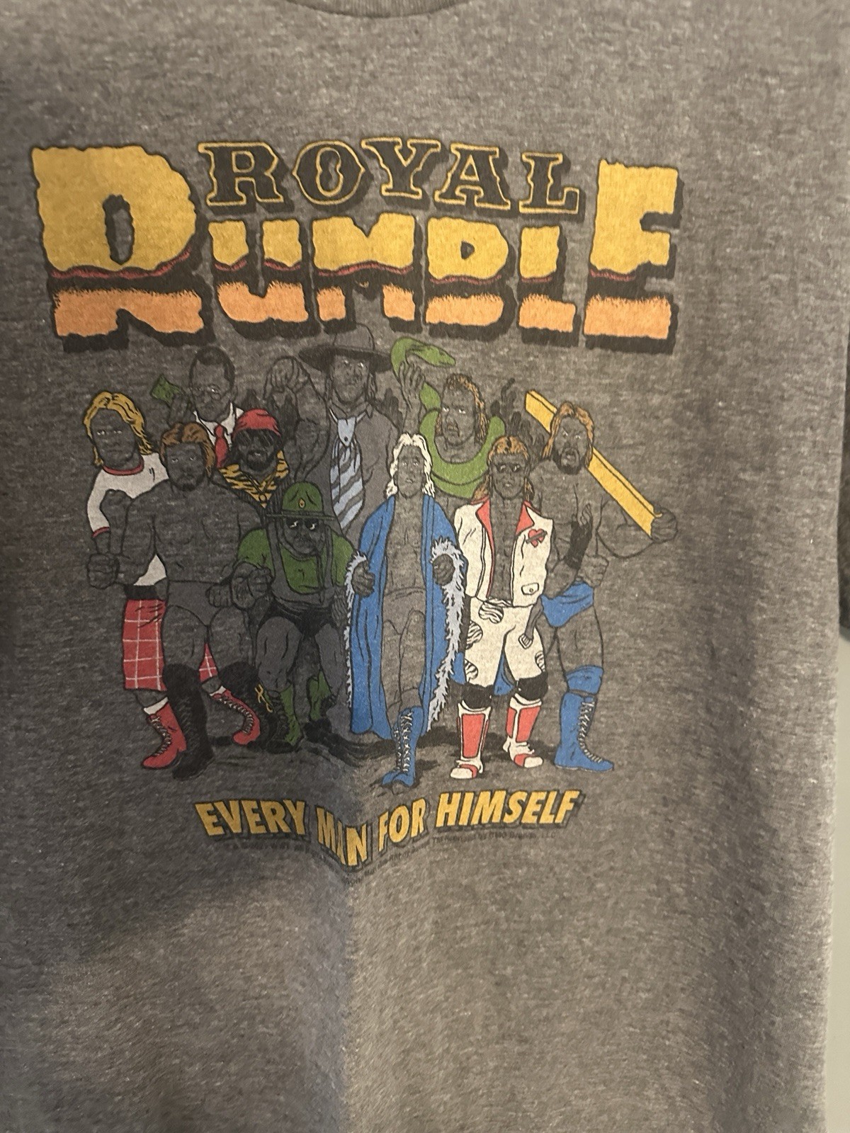 Homage WWE Royal Rumble Short Sleeve Gray Shirt, Size Large, Free Shipping, EPC gallery