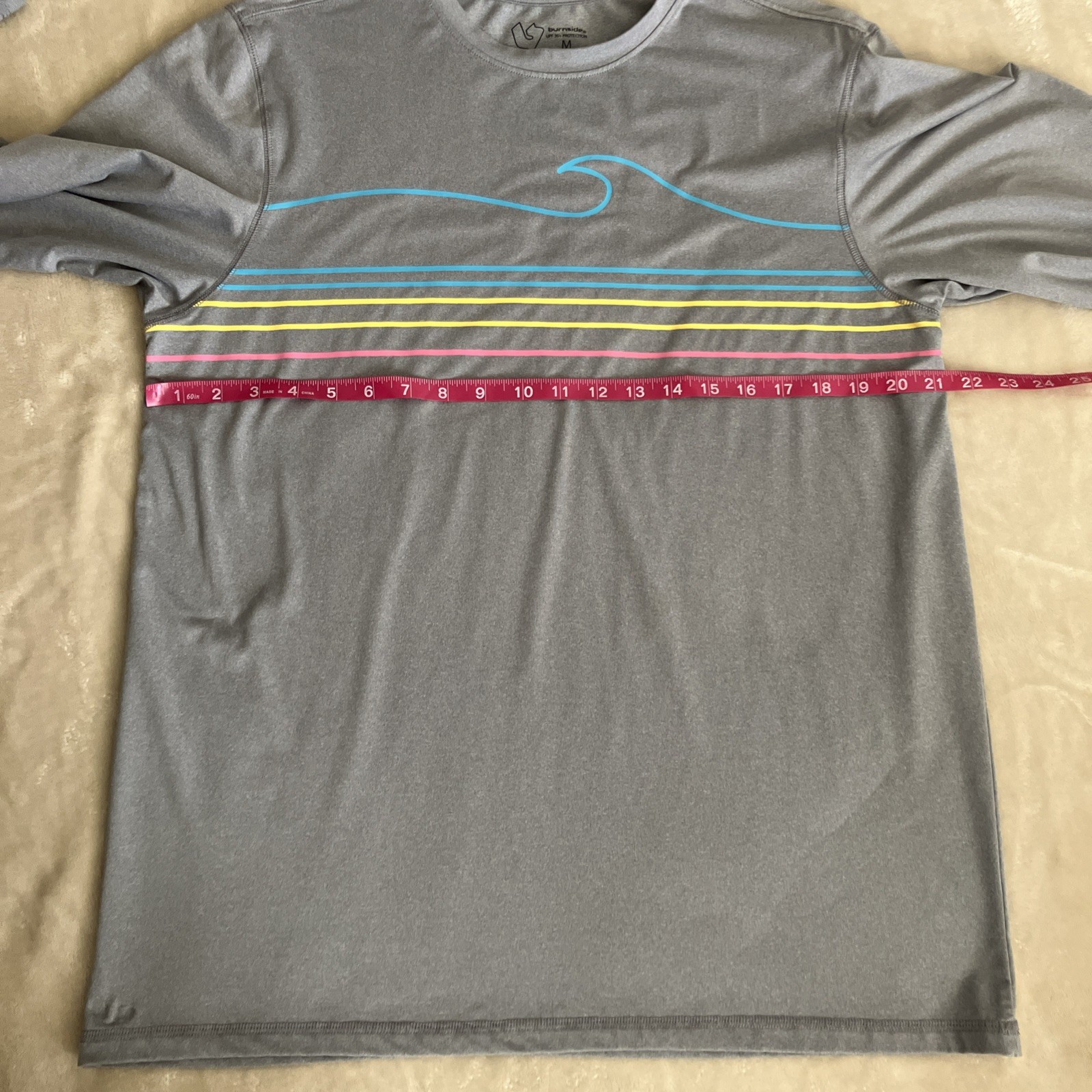 Burnside Mens M Shirt Gray Long Sleeve Sun Protection UPF 30 Beach Surf Outdoor gallery