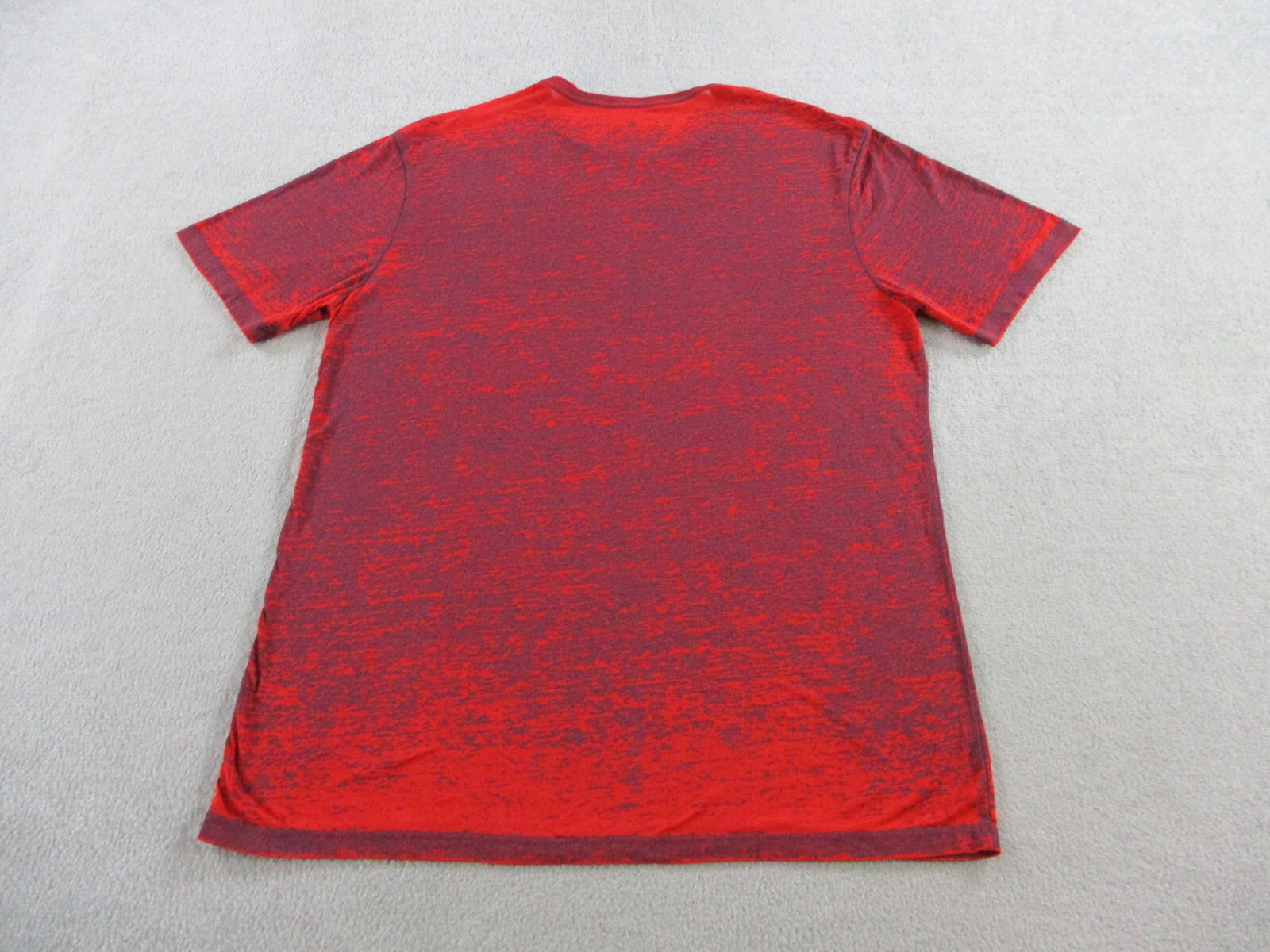 Y2K Shirt Adult Large Red Skull Print Grunge Goth Y2K Cyber Sheer Crewneck Tee gallery