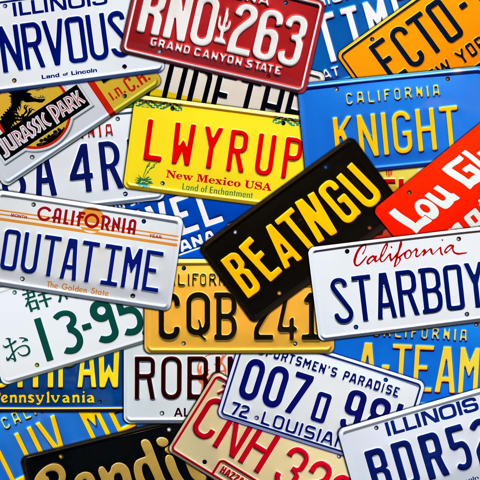 The Truman Show Jim Carrey | 816 KAZ | Metal Stamped Replica Prop License Plate