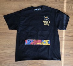 One Piece Monkey D. Luffy Black Graphic T-Shirt – Adult XL – Ripple Junction