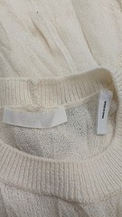 Helmut Lang Crushed Wool Tank Top Size Medium Ivory White NWT $395 Merino Logo