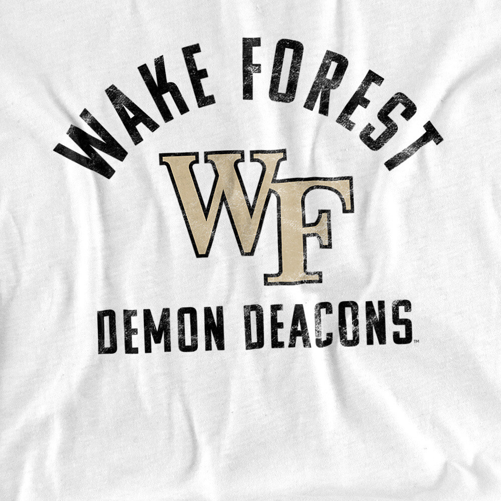 Wake Forest University Adult T-Shirt Demon Deacons Logo, White, S-5XL gallery