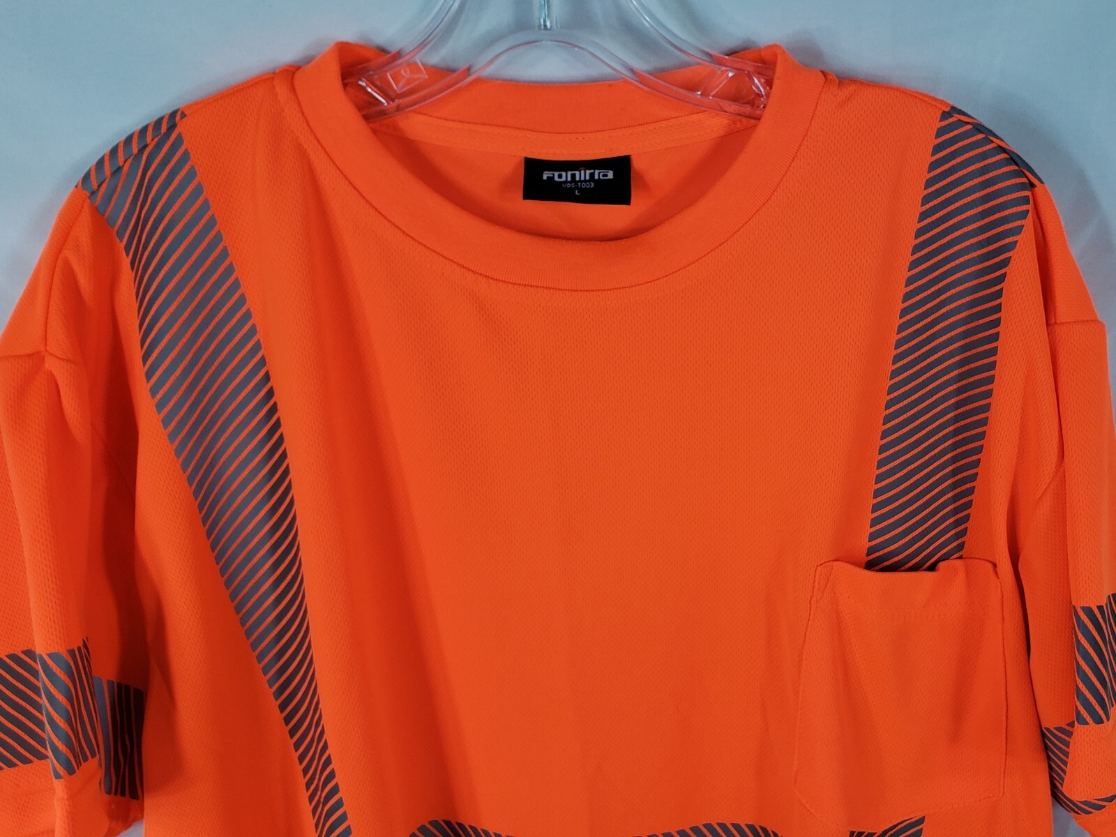 HI VIS Short Sleeve T-Shirt Size Large ANSI/ISEA Class 2 Hi-Reflective Pre-owned gallery