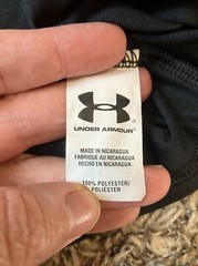 Under Armour Shirt Mens Medium Black MLBL Long Sleeve Heatgear Loose Adult Sport