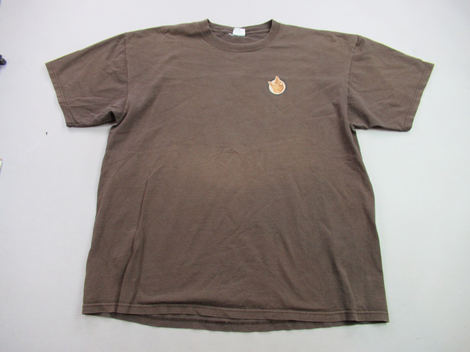 Anvil Shirt Mens Short Sleeve Crew Neck Outdoors Lightweight Casual Brown