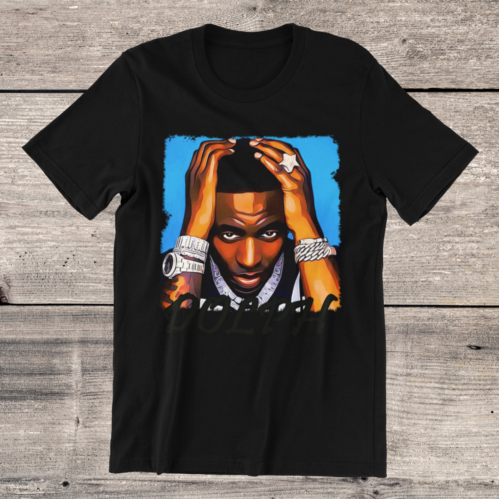 YOUNG DOLPH T-Shirt Hip Hop Rapper Tribute on Ring Spun Cotton Tee