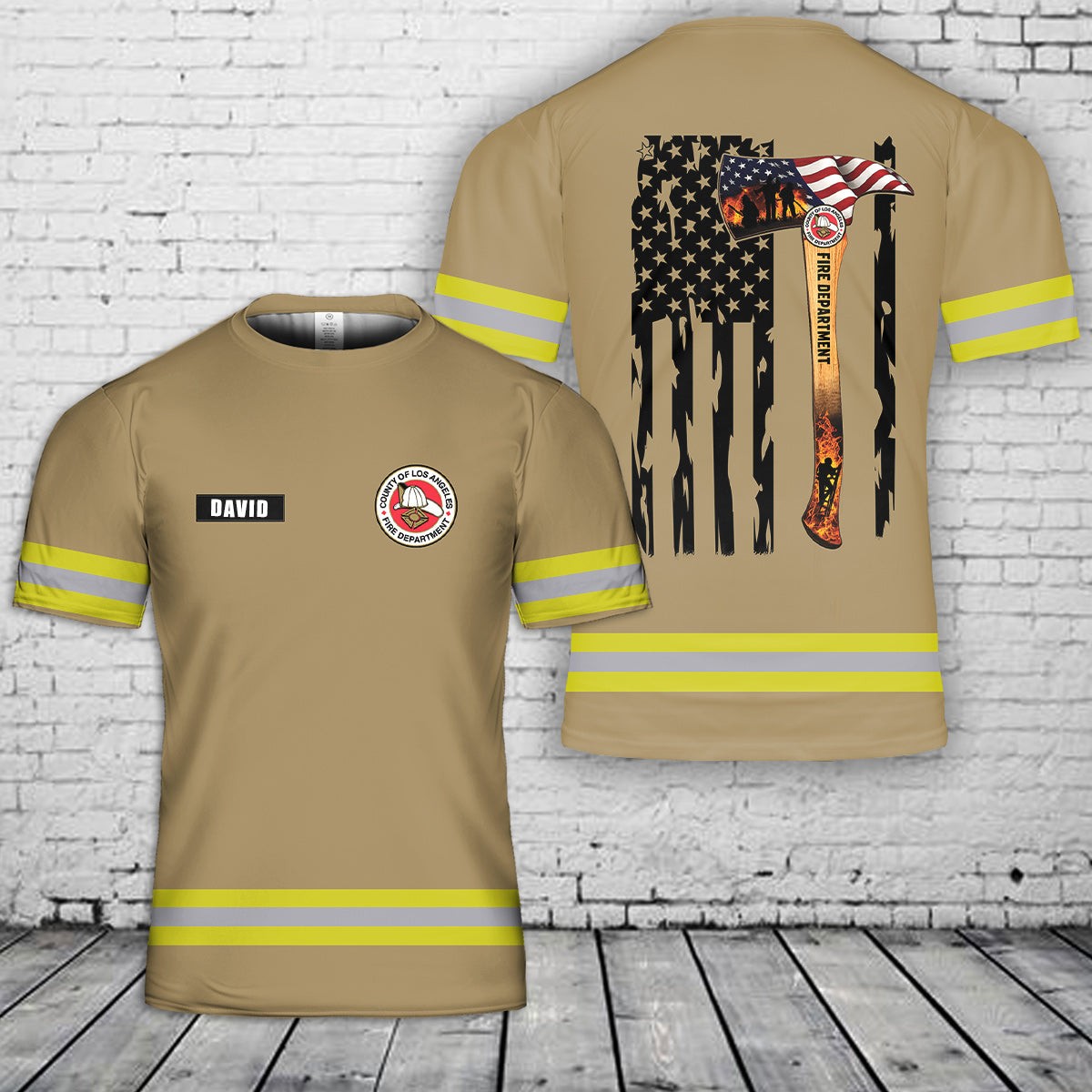 Custom name Fire Department Firefighter 3D T Shirt_mh0_64 gallery
