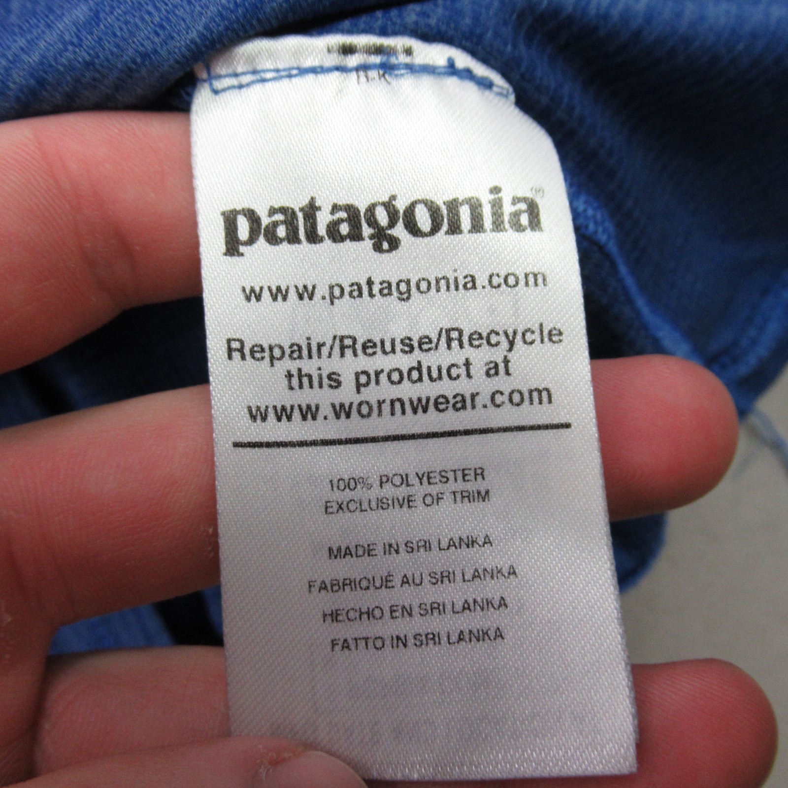 Patagonia Shirt Mens Medium Short Sleeve Blue Crew Neck Casual Outdoors gallery