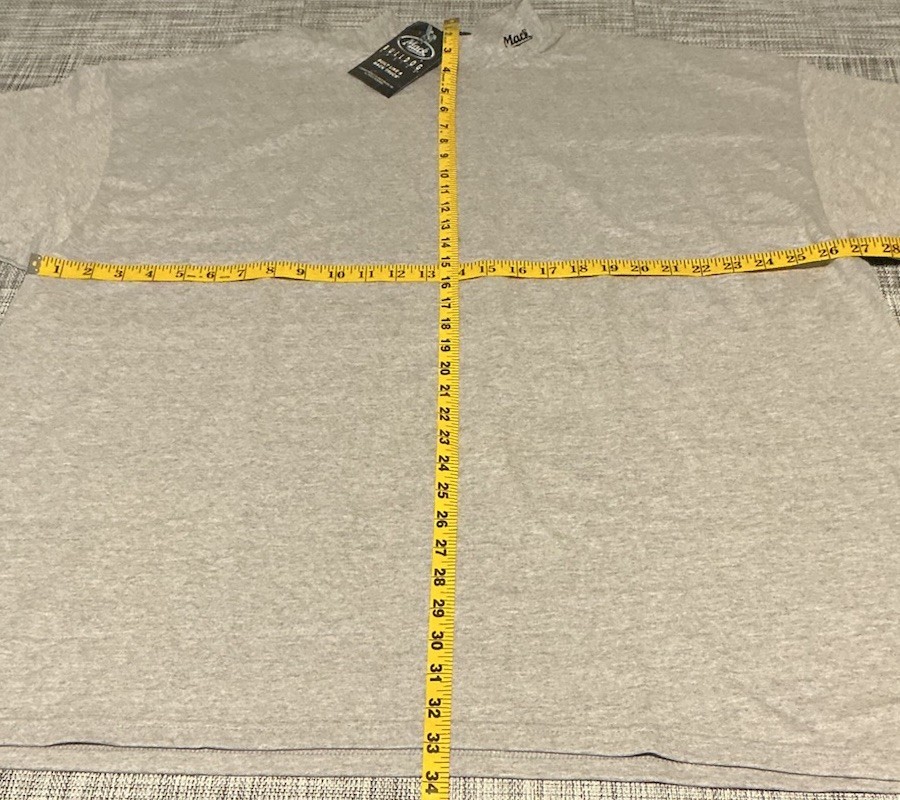 Mack Trucks High Neck T-shirt Mens Gray Long Sleeve Cotton Size 3X New w/Tag gallery