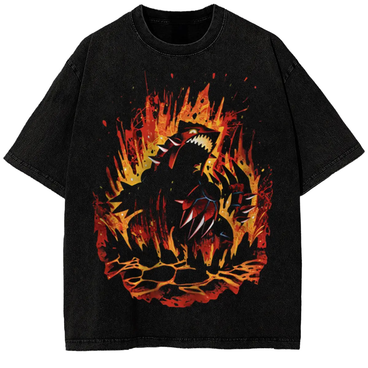 Groudon P0kemon Heavy Cotton Graphic Fans And Lovers Anime T-Shirt gallery