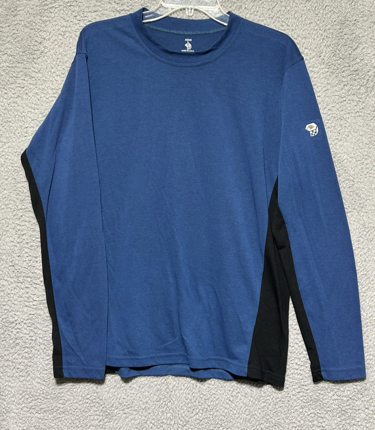 Mountain Hardware Shirt MHW Mens Blue Sz Large Base Later Gorpcore Trekking USA