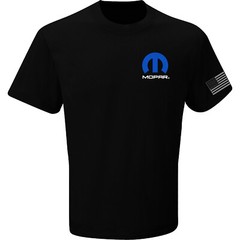 CHECKERED FLAG SPORTS MOPAR POWER 1937 USA MEN’S BLACK TEE SHIRT E1667