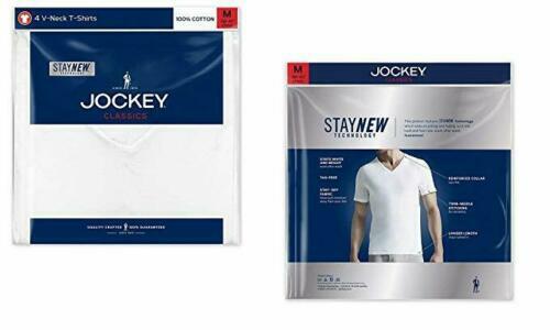 3X4 PACK Jockey Men's V Neck T-shirts Size SMALL 34 in - 36 in White Tag Free gallery